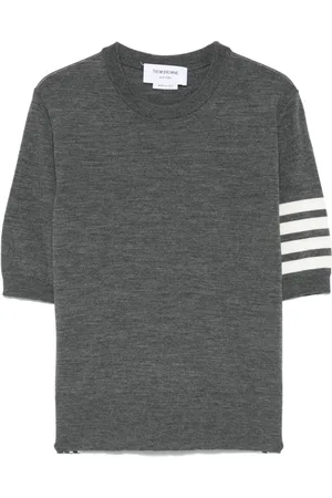 Thom Browne Finstrikket 4 Bar Stripes T-shirt