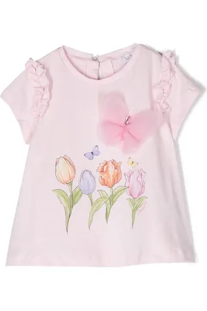 MONNALISA T-shirt med sommerfugl-applikation