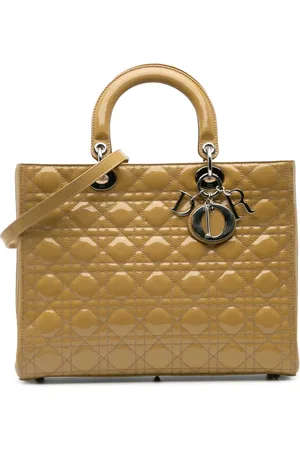 Dior Stor lakeret Cannage Lady Dior satchel-taske fra 2012