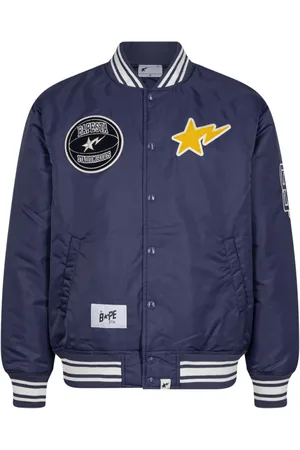 A Bathing Ape X STADIUM GOODS® "Navy/Ivory" varsity-jakke