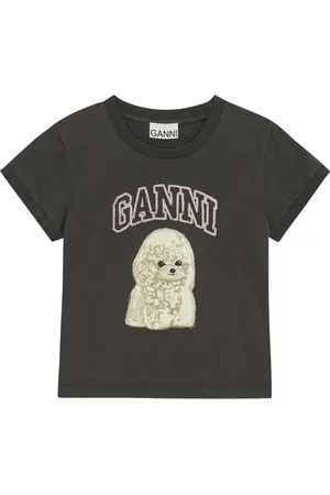 Ganni T-shirt med logotryk