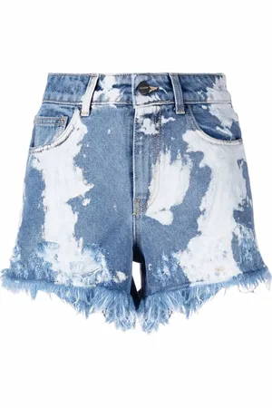 BARROW Denimshorts med frynser og slitageeffekt