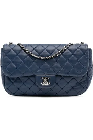 CHANEL Lille quiltet Single Flap skuldertaske i lammeskind med perler fra 2012-2013