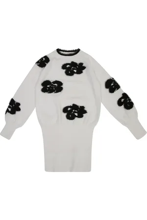 Twin-Set Blomstret intarsia-strikket trøje