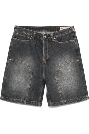 Evisu Denimshorts med mågetryk