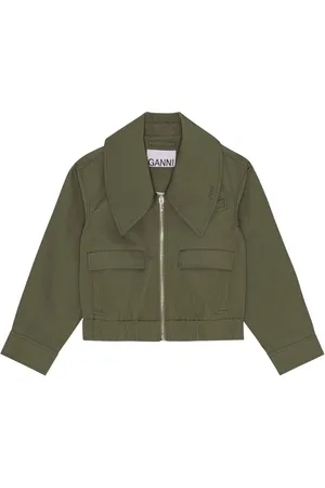 Ganni Jakke med oversize krave