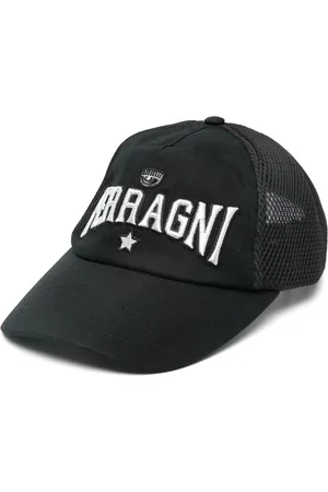 Chiara Ferragni Strikket hat i mesh med broderet logo