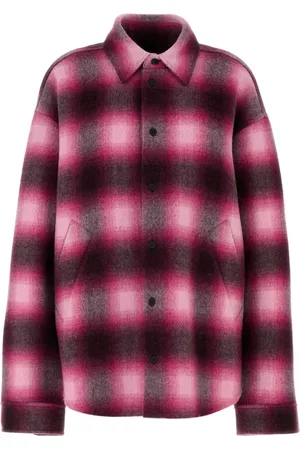 Balenciaga Skjorte i flannel med broderi