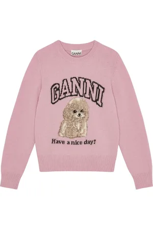 Ganni Sweater med hundemotiv