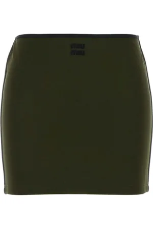 Miu Miu Kort nederdel med logobroderi