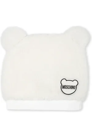 Moschino Hue i imiteret lammeskind med logoapplikation