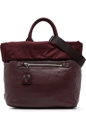 Prada Vendbar satchel-taske i Tessuto- og Nappa-læder fra 2000-2024