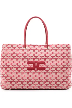 Elisabetta Franchi Tote med logo-applikation