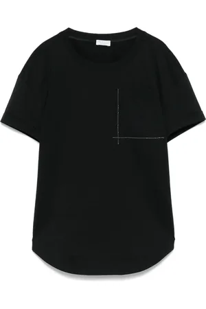 Brunello Cucinelli T-shirt med monili-kædedetalje