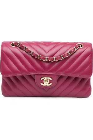 CHANEL Lille chevron Double Flap skuldertaske i lammeskind fra 2018-2019