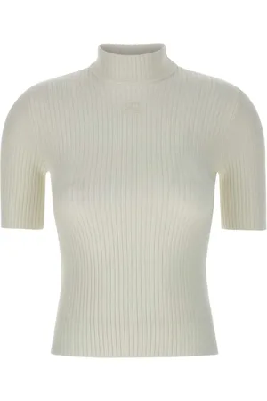 Courrèges Reedition top med logobroderi