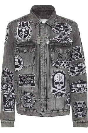 Philipp Plein Denimjakke med lynlås