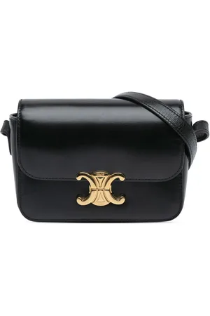 Céline Teen skinnende Triomphe crossbody-taske i kalveskind fra 2020