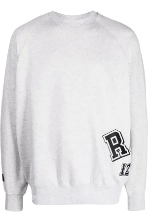 Izzue Sweatshirt med meleret effekt og logotryk