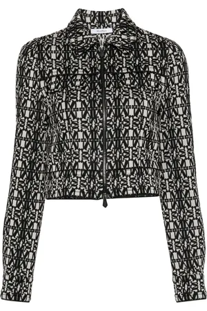 Max Mara Cropped Tony jakke med monogram-mønster