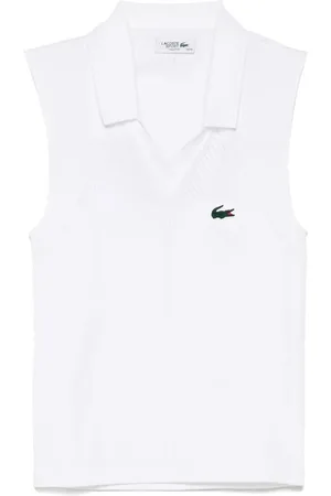 Lacoste ærmeløs tennis-polo i strækbar strik