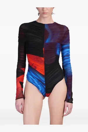 MUGLER Blomstret bodystocking