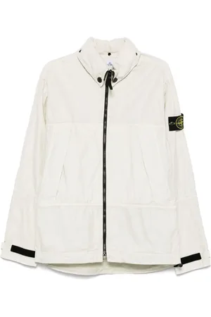 Stone Island Belagt ovd jakke i rå hør