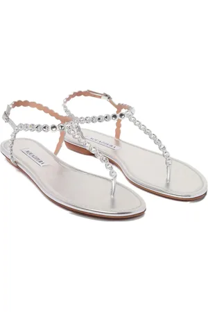 Aquazzura Sandaler med krystaludsmykning