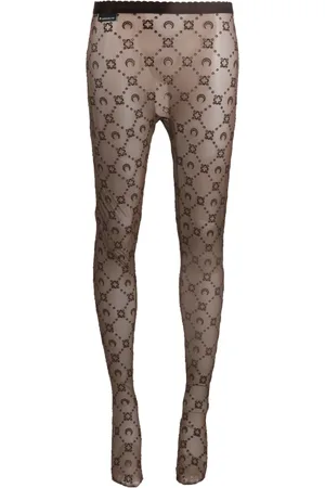 Marine Serre Højtaljede tights med motiv-mønster