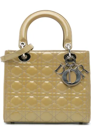 Dior Mellemstor lakeret Cannage Lady Dior satchel-taske fra 2013