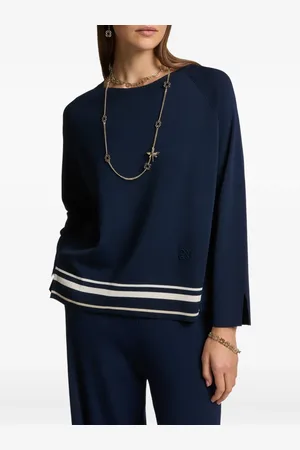Elena Miro Sweater med stribe-detalje