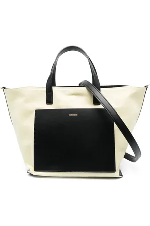 Jil Sander Lille Wander tote i lærred