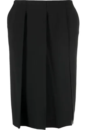 Sportmax Plisseret uldnederdel