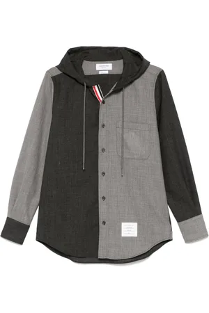 Thom Browne RWB-stribet skjorte med hætte