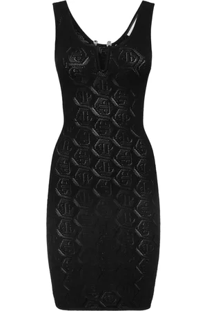 Philipp Plein Kort kjole med monogram