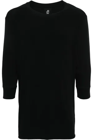 THOM KROM T-shirt med rund hals og lange ærmer