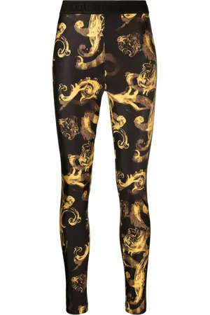 VERSACE Elastiske leggings med baroktryk