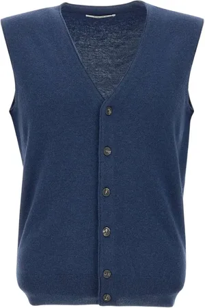 KANGRA CASHMERE ærmeløs cardigan i uld