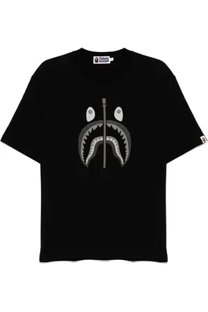 A Bathing Ape T-shirt med kæde-syninger og hajtryk