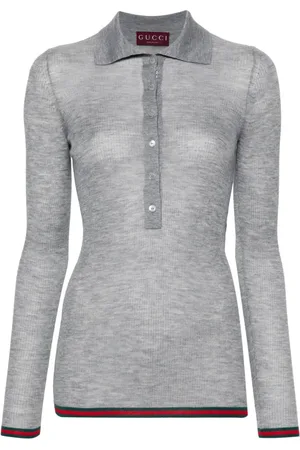 Gucci Finstrikket trøje polo-krave
