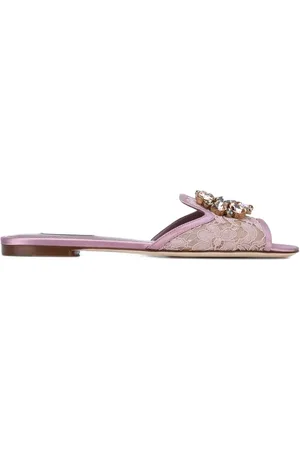 Dolce & Gabbana Rainbow Lace sandaler med brochedetalje