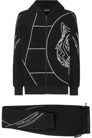 Philipp Plein Træningsdragt med grafisk tryk og hætte
