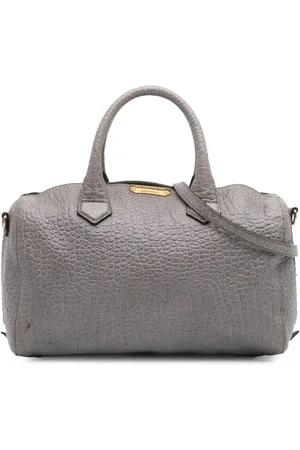 Burberry Mellemstor grynet Alchester satchel-taske i kalveskind fra 2000-2017