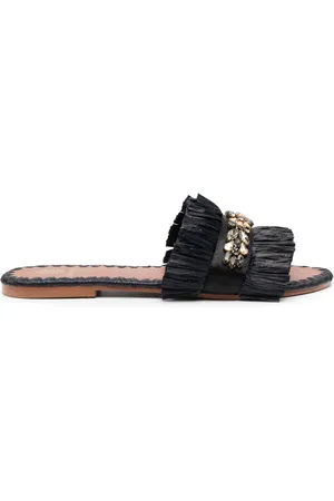 De Siena shoes Flade Semira sandaler med perleudsmykning