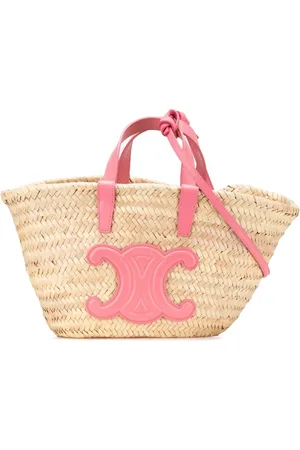 Céline Lille Triomphe Panier tote-satchel i bast fra 2022