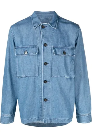 OFFICINE GENERALE Langærmet denimskjorte