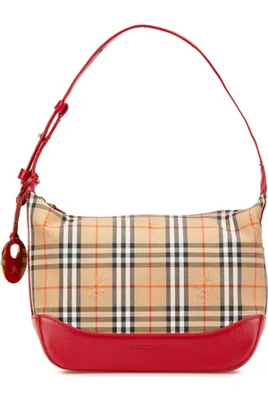 Burberry Haymarket-ternet skuldertaske i kanvas fra 2000-2017