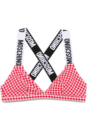 Moschino Ginghamternet bikinitop
