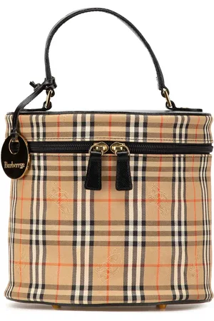 Burberry Haymarket-ternet toilettaske i kanvas fra det 20. århundrede