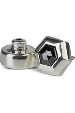 PARTS OF FOUR ørering i sterlingsølv med sort diamant